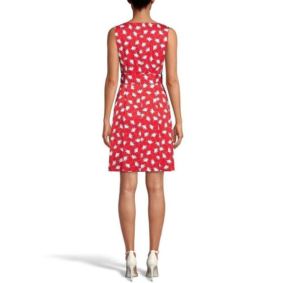 Anne Klein Ginza Light Sleeveless Knit Dress Red 8 lightweight - Picture 2 of 2